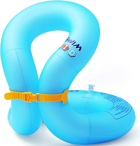 Hyfoo Floaties - Chaleco de natación para niños, flotador inflable portátil para piscina, anillo de natación con hebilla de seguridad ajustable,