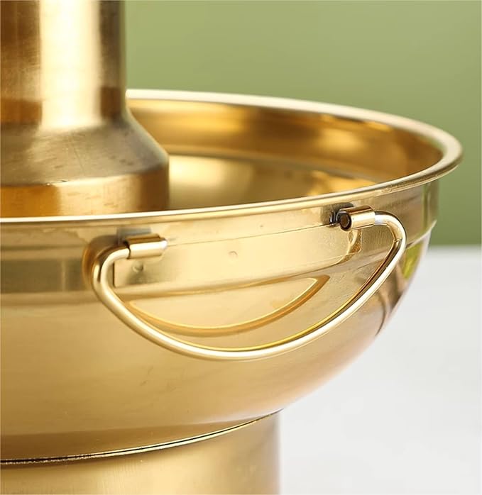 Olla Hot Pot de Acero Inoxidable Dorada 18cm para Fuego con Carbón miniatura 5