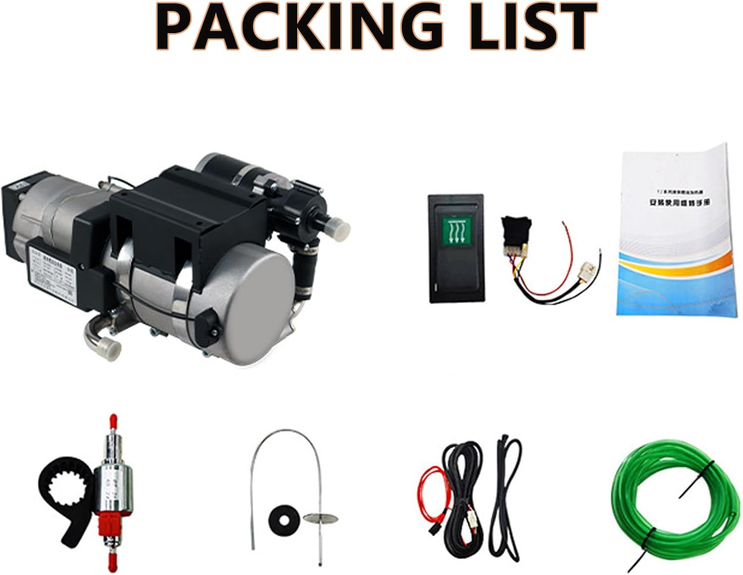 12/24V 10KW Hydronic Heater, Diesel Heater, Stainless Steel Liquid Fuel Heater, Diesel Water Heater for Boat, Caravan, Motorhome,12V