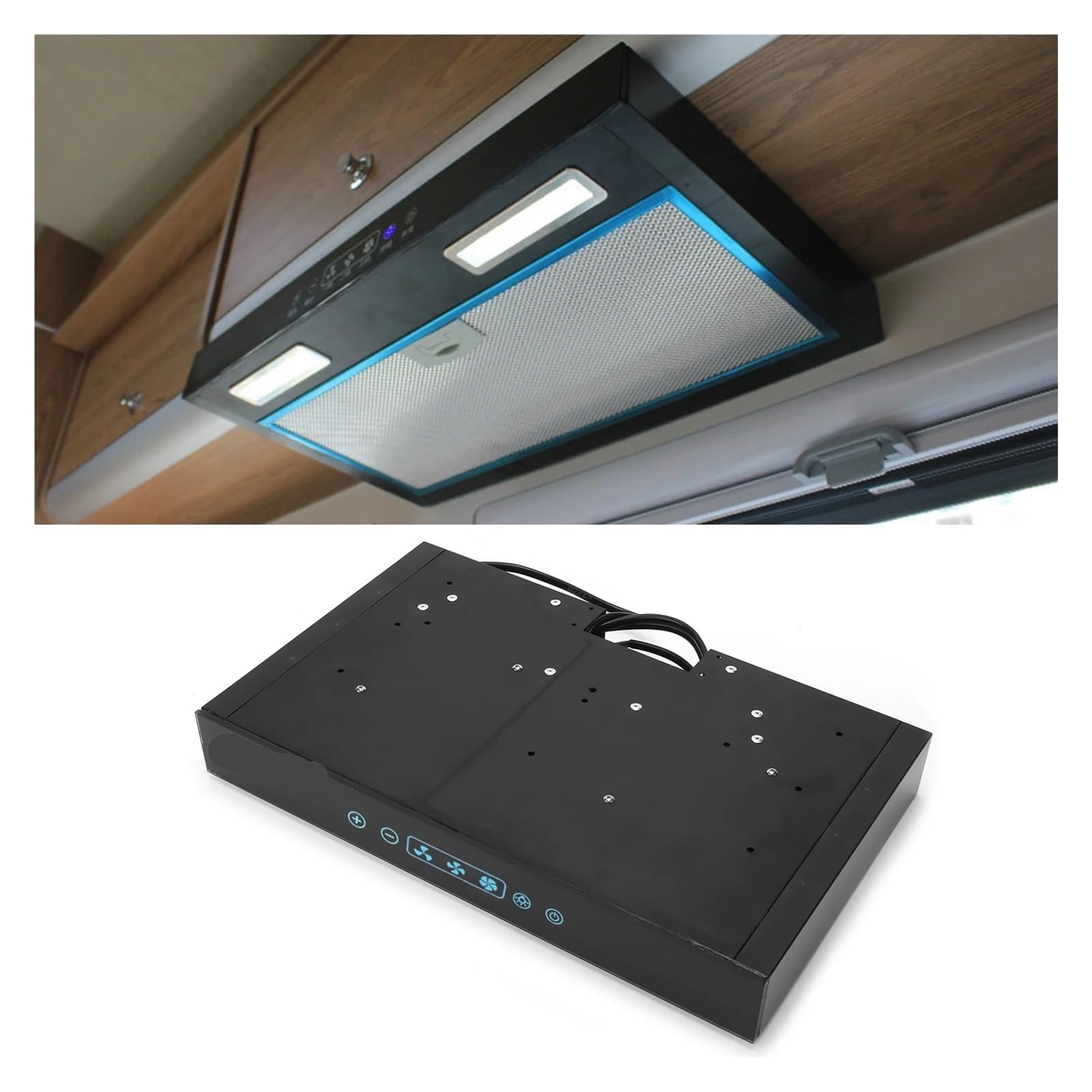 Okap kuchenny Okap kuchenny 12 V Okap kuchenny 3 prędkości regulowany z dotykowym ekranem LED Light