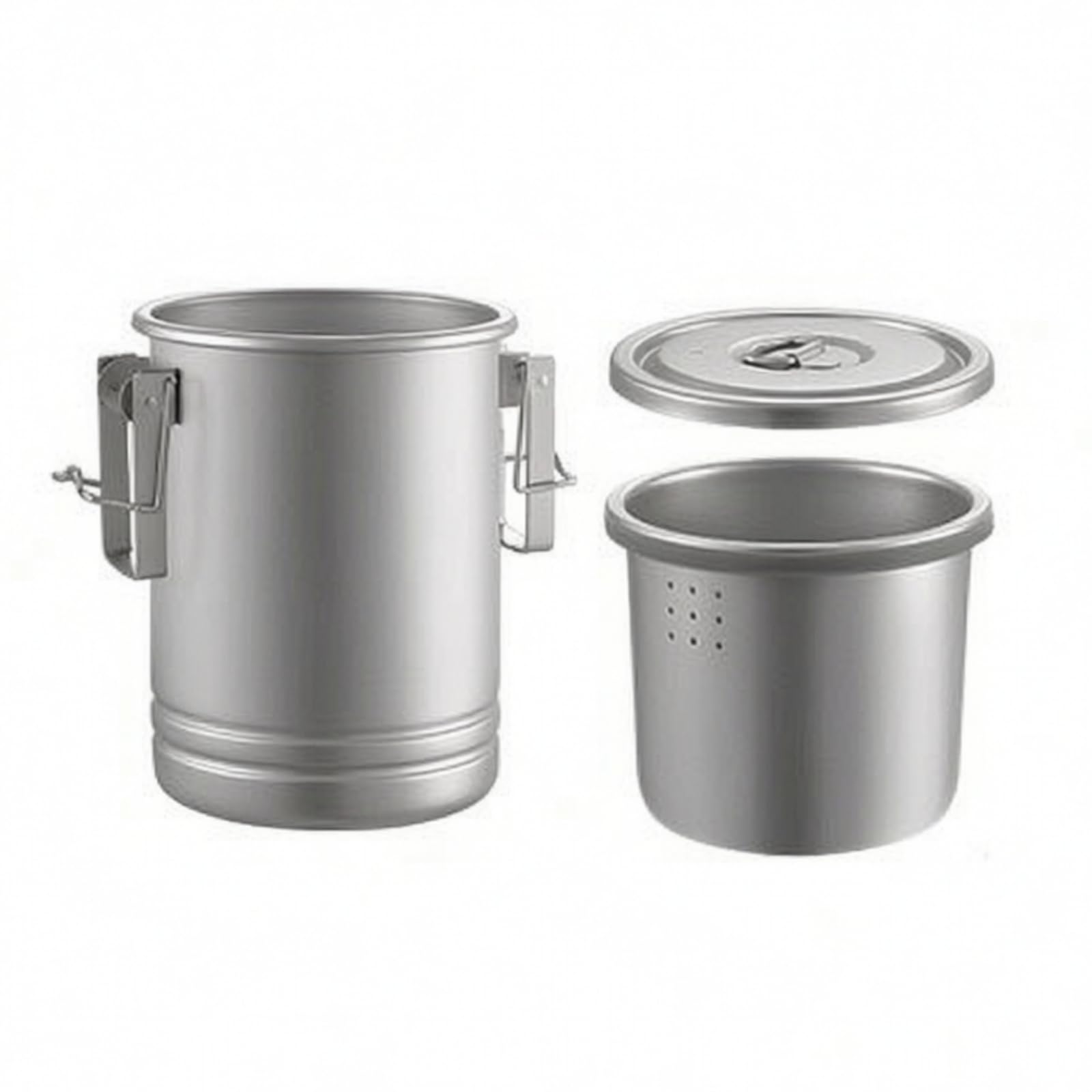 Pentola con Manico Compatta Resistente, Pentola con Coperchio, Antiruggine, per Picnic, Campeggiatori, Escursionisti, Per 2-4 Persone, Senza Manico