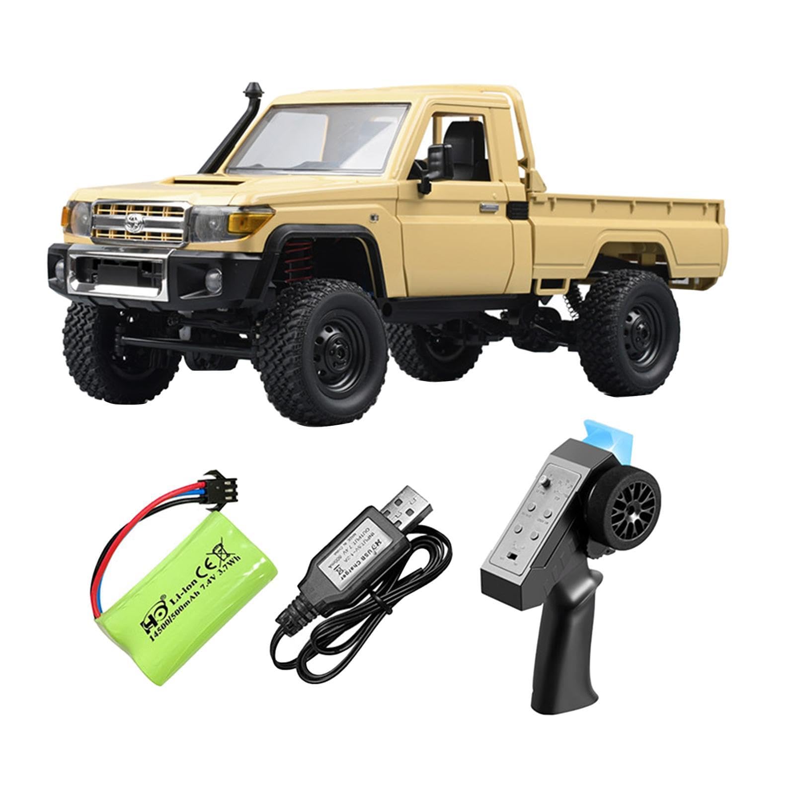 RC Crawler Car Veicolo Pickup Telecomandato 1 12 Fuoristrada Portellone Apribile Pneumatici Realistici Motore 280 Adatto per Bambini Hobby, 1 Batteria