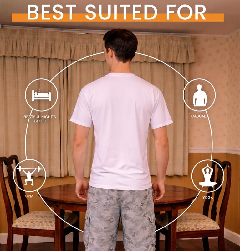 Image of Sleepynuts Men's Regular Fit Round Neck Half Sleeves Solid Casual Wear T-Shirt