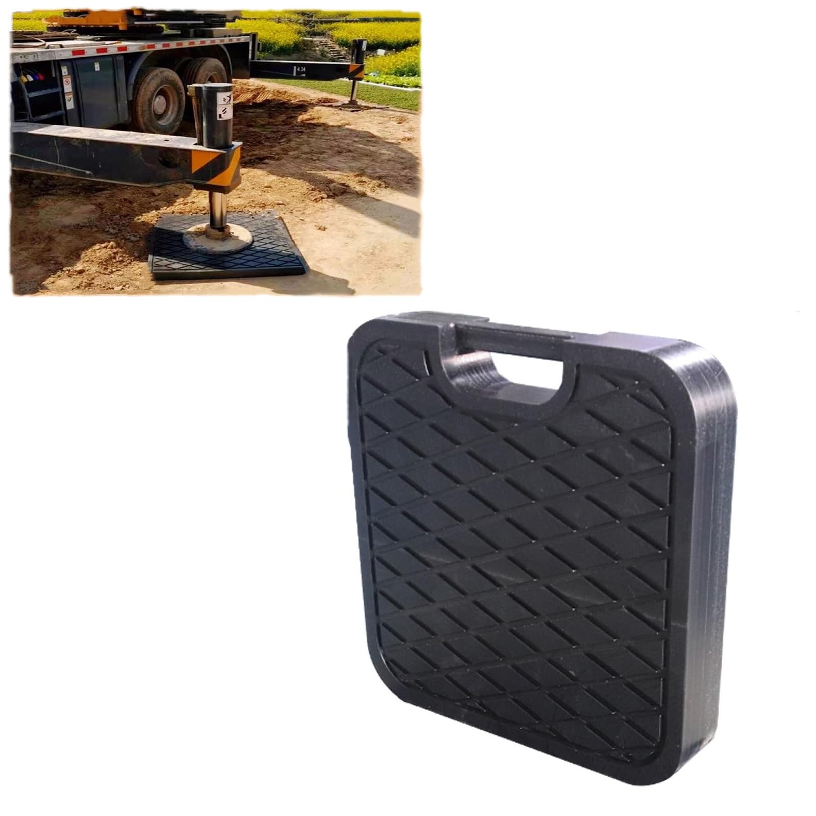 Patin stabilisateur de grue empilable et robuste pour sécuriser les camions