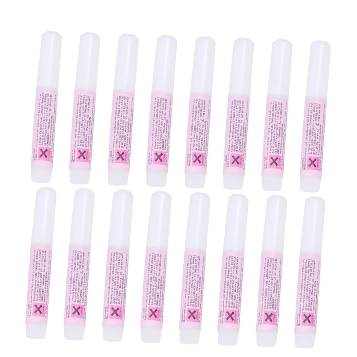 Ipetboom 50pcs Professional Nail Glue for Nail Art Tips Portable Mini Glue for Home and Salon Use for Decoration and Rhinestones Pink
