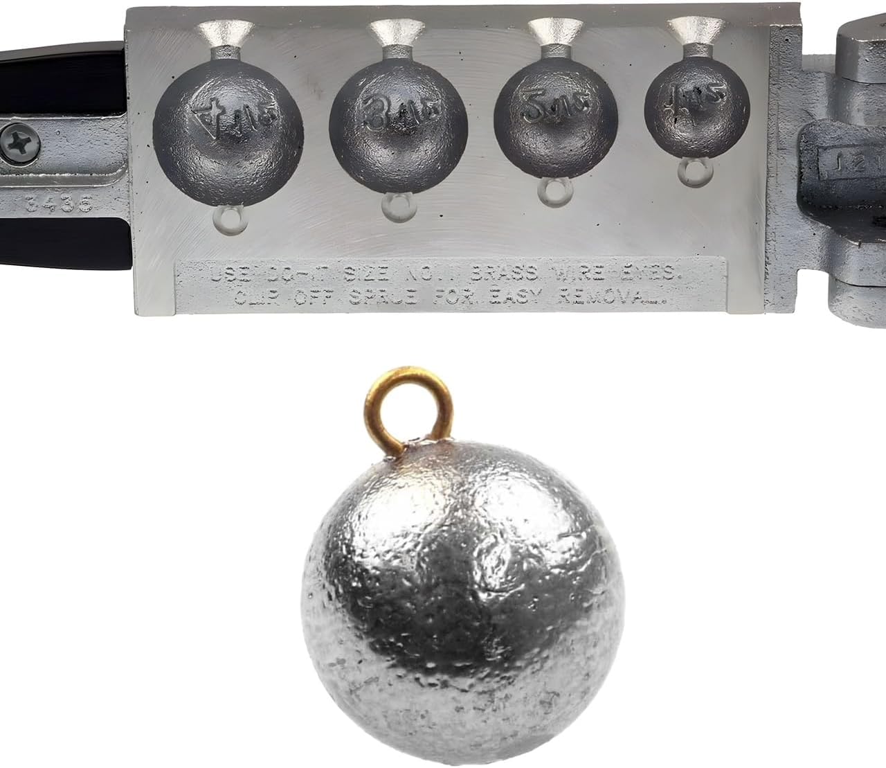 Do It Mold Cannon Ball Sinker Size 1.5, 2 1/2, 3 1/2, 4 1/2 oz Do it Mold (3435) CB-4-154B Cavities 4 Total