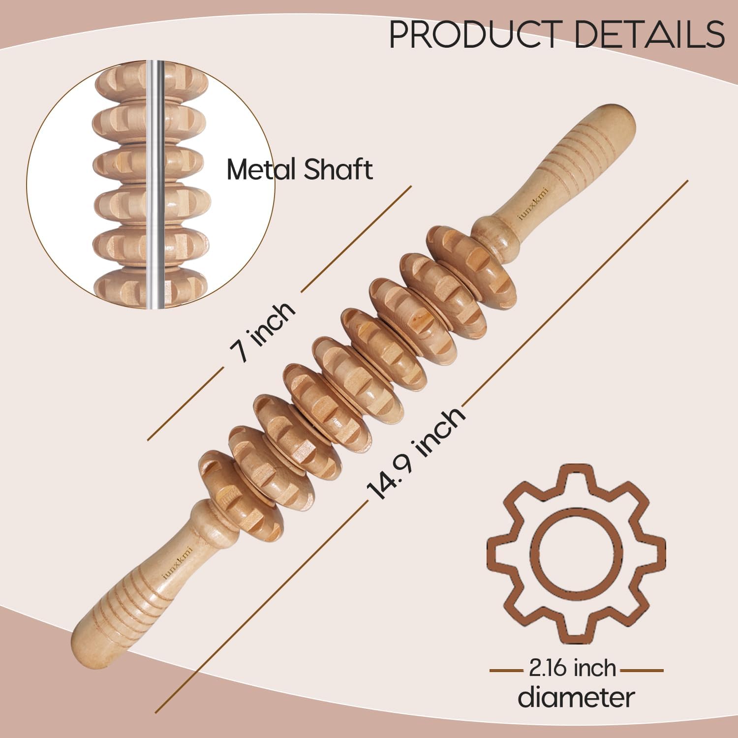 Wood Therapy Massage Tools for Fascial Massage, Cellulite, and Sore Muscles - Multi-Functional Massage Roller Stick for Legs and Back Muscle Recovery - Image 4