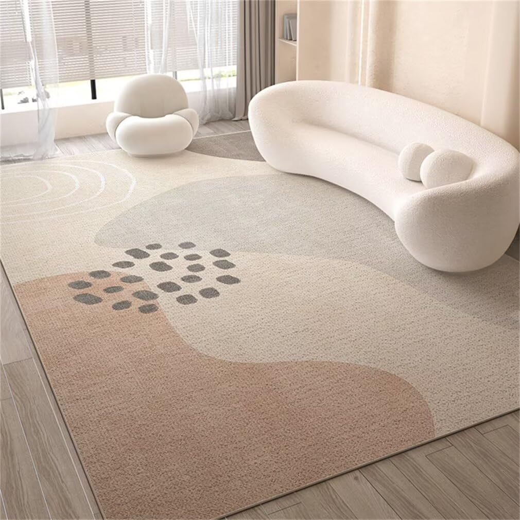 Tapis chambre adulte couleur sable grand tapis simple lavable