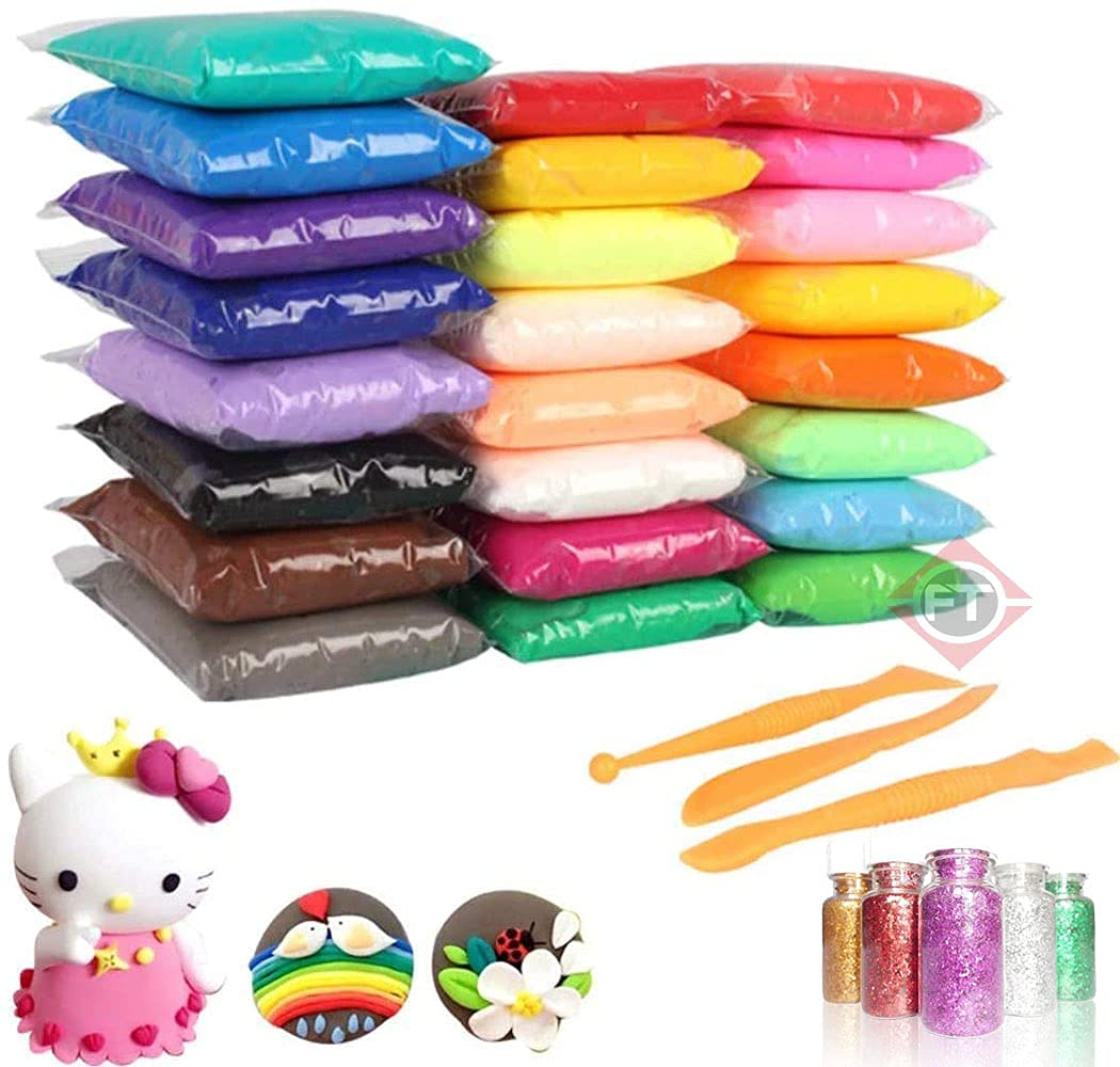 Firstly Traders Rakhi Special 12 Color Air Dry Clay+ Glitter Combo DIY Crafts Kit Set for Girls and Boys with Art and Craft Supplies for Kids for 8-10 , Age 9-12 , Age 12-16 Old (B09CMQYQBL) Amazon Price History, Amazon Price Tracker