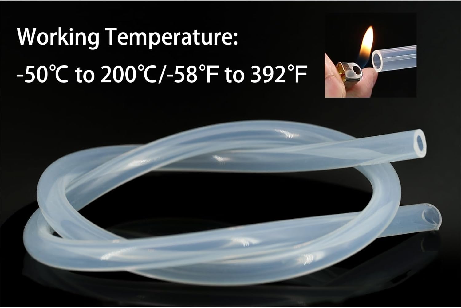 Silicone Tubing 1/2" ID, Food Grade 1/2" ID x 5/8" OD 32.8 Feet Length Pure Silicone Hoses High Temp for Home Brewing Winemaking Beer Line