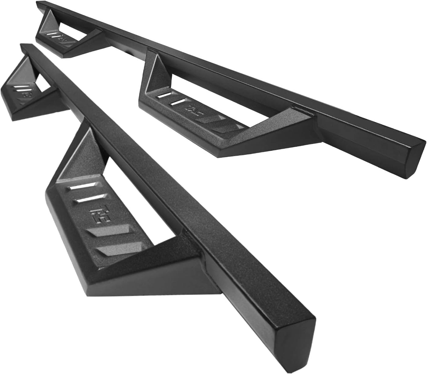 TAC Sidewinder Running Boards Fit 2007-2018 Chevy Silverado/GMC Sierra 1500 | 2007-2019 2500/3500 Crew Cab 4” Drop Fine Texture Black Side Steps Nerf Bars Rock Slider Armor Off-Road Accessories (2pcs)