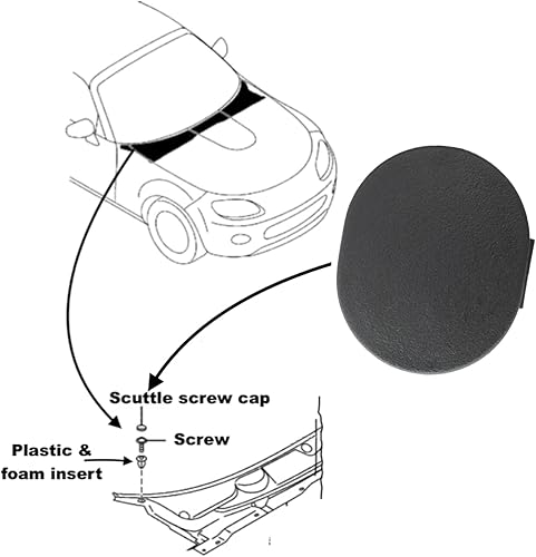 Miniatura 3 de XUKEY 2 piezas Parabrisas Parabrisas Tornillo Tornillo Tapa Tornillo Tapas de Goma para Mazda Miata MX5 Millenia MPV Protege Miata RX7 3 Ford Sonda