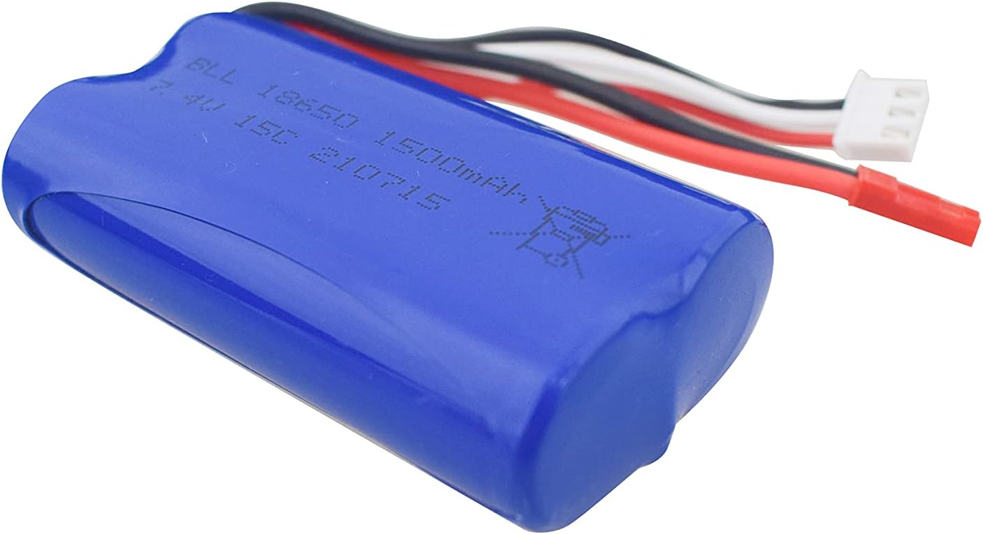 sea jump 2PCS 7.4V 1500mah Lithium Battery with 2-in-1 Charger for UD1601 UD1602 SG1603 SG1604 1:16 Four-Wheel Drive High-Speed Drift Car Lithium Battery Remote Control Flat Sports Car Accessories : Toys & Games