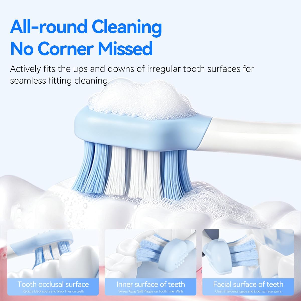 FitForce Sonic Electric Toothbrush, 4 Modes, 2 Intensities Each