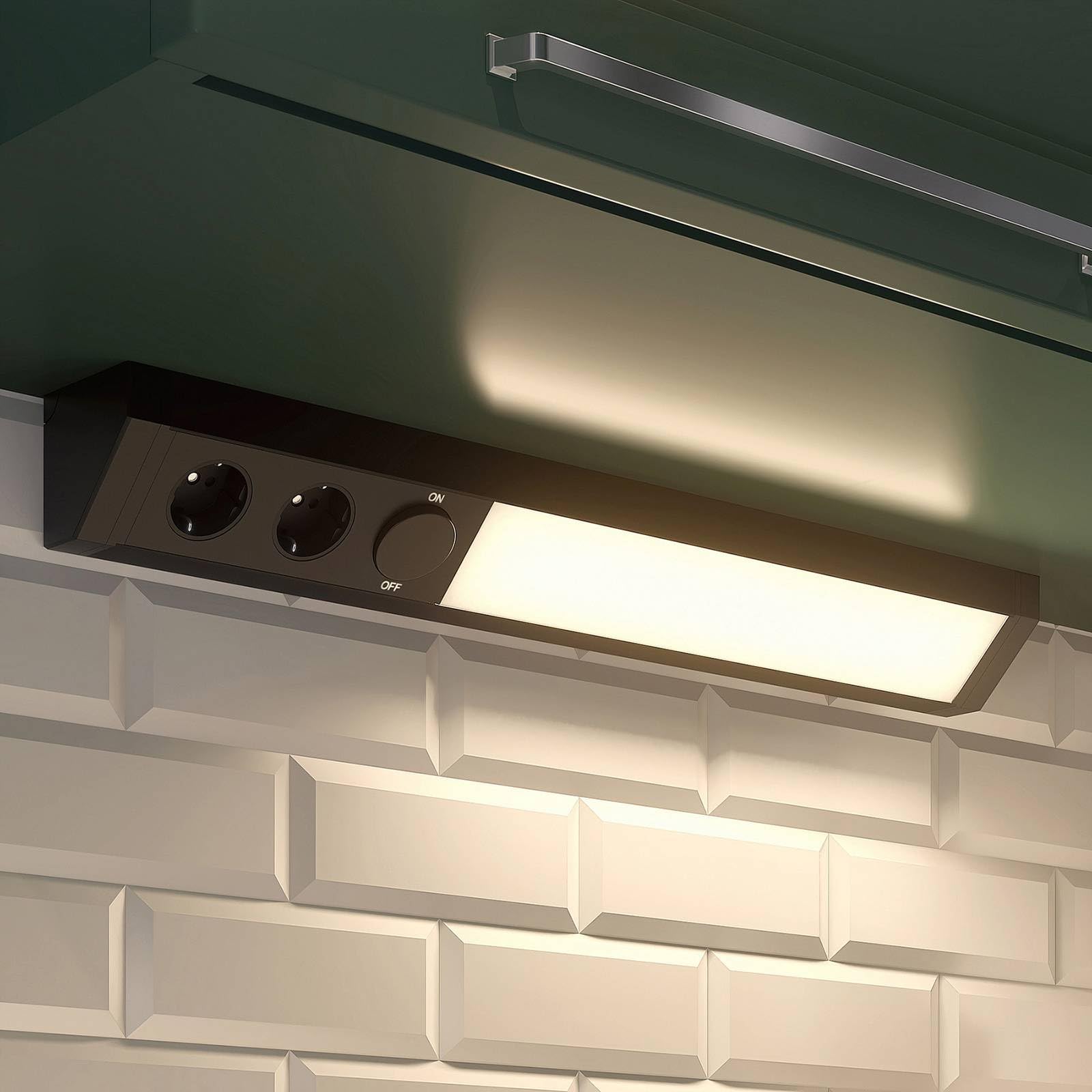 Arcchio LED Unterschrankleuchten Ovano (Modern) in Schwarz aus Aluminium (1 flammig,) - Unterbauleuchten Wohnzimmerleuchte