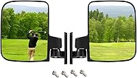 Vista 1 de Espejos laterales de carrito de golf para Club Car EZ-GO Yamaha y otros espejos retrovisores laterales de gran angular plegable ajustable de 180°