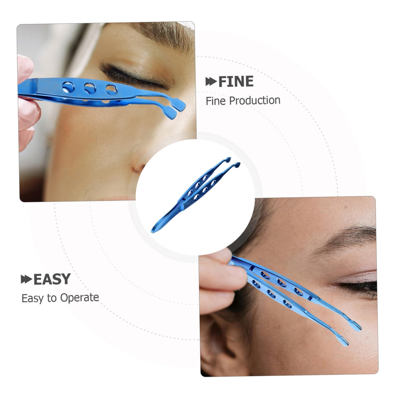 FRCOLOR 5pièces Pince à Épiler Métallique Pour Yeux Outil De Beauté Pour Traiter Les Glandes De Meibomius Pratique Et