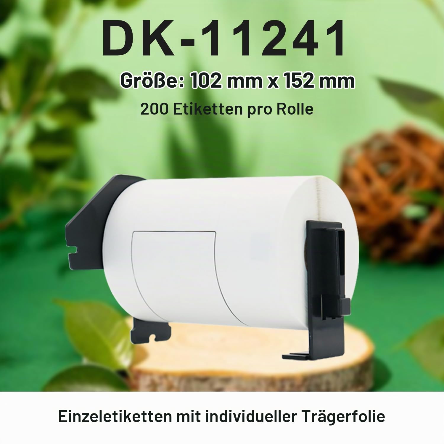 Lot de 10 Rouleaux DK-11241 Compatibles avec Brother 102mm x 152mm