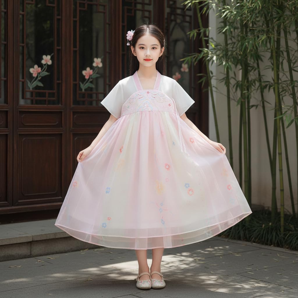 Vestido para Niña, Ruqun Chino, 150cm