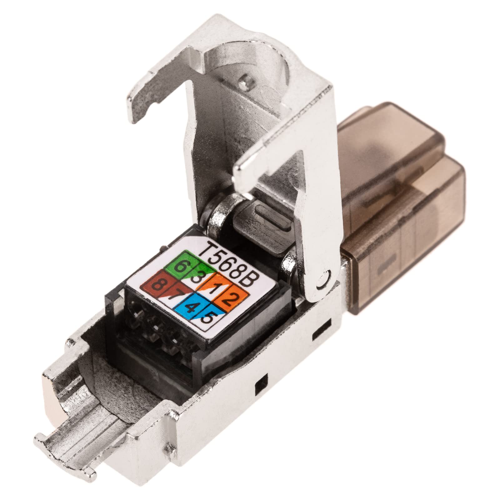 BeMatik - Connettore FTP Cat.6 RJ45 maschio a crimpare automatico confezione da 6 unità