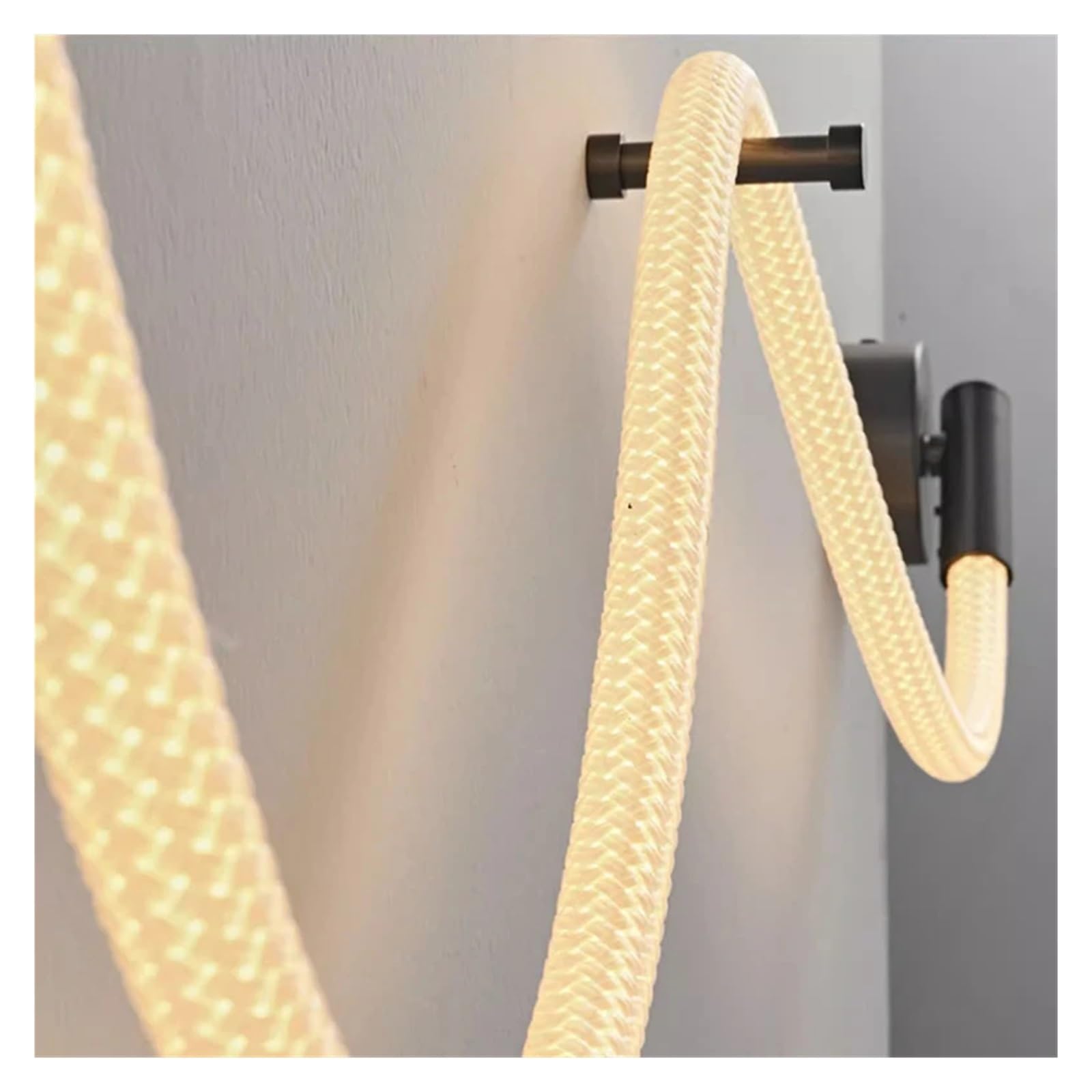 Tube néon LED anti-éblouissement en silicone tissé pour chambre