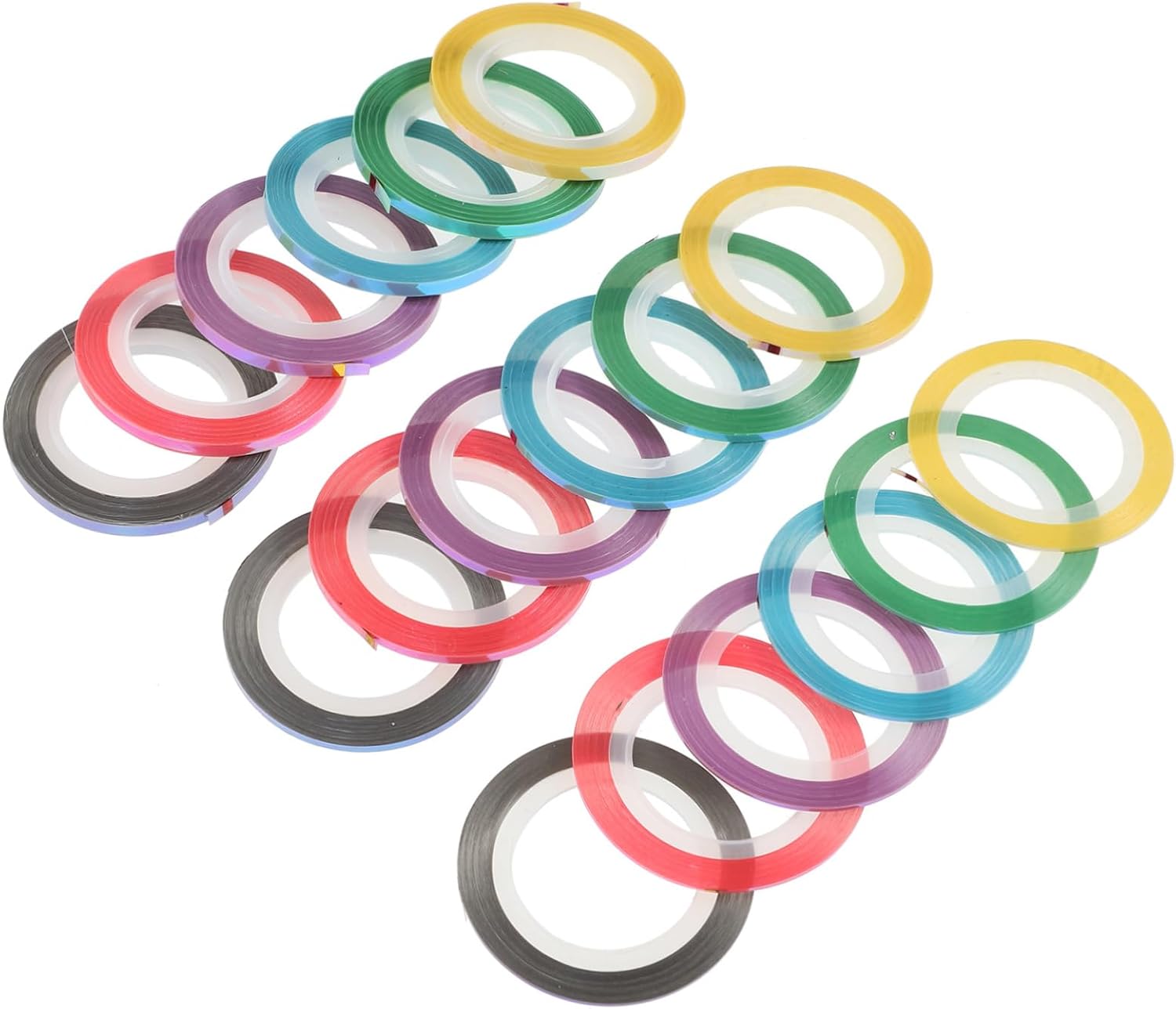 LIFKOME 18rolls Nail Art Strips Tape Lines Sticker Strip Decorations for DIY Nail Art Manicure Accessory