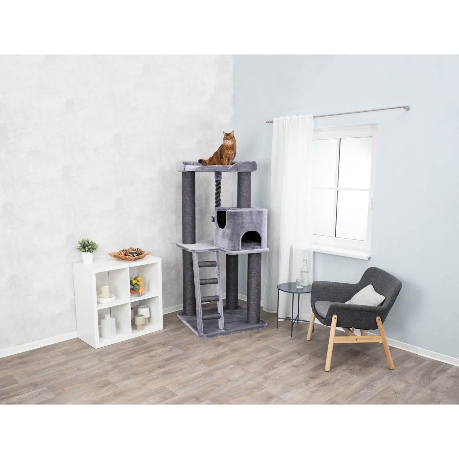 TRIXIE Rascadores XXL - Poste Rascador XXL Sergio, 176 cm, Gris