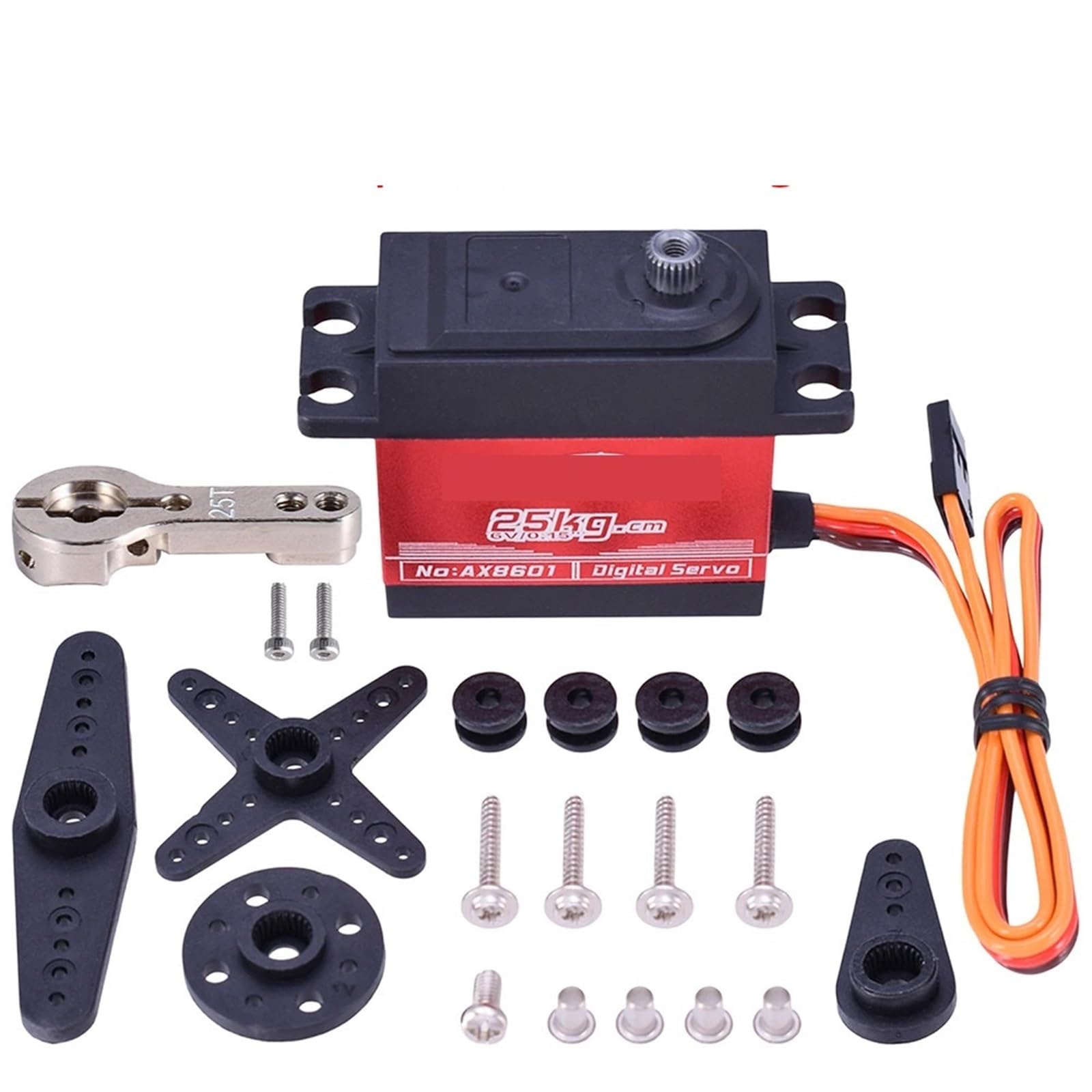Servo de direction robuste contre la casse de pignon pour voiture RC 1/10 AX 180