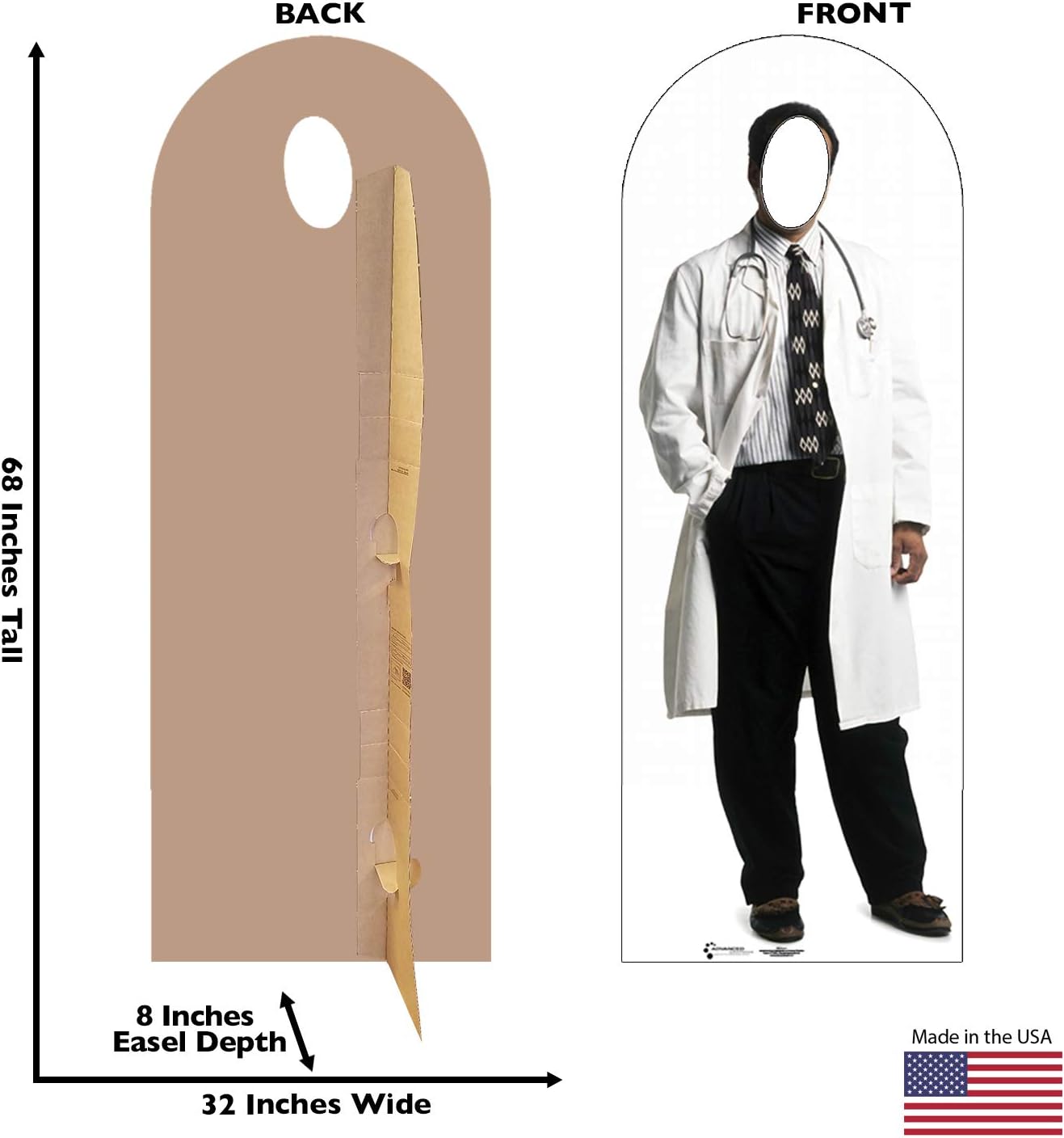 Cardboard People Orderly Stand-in Life Size Cardboard Cutout Standup