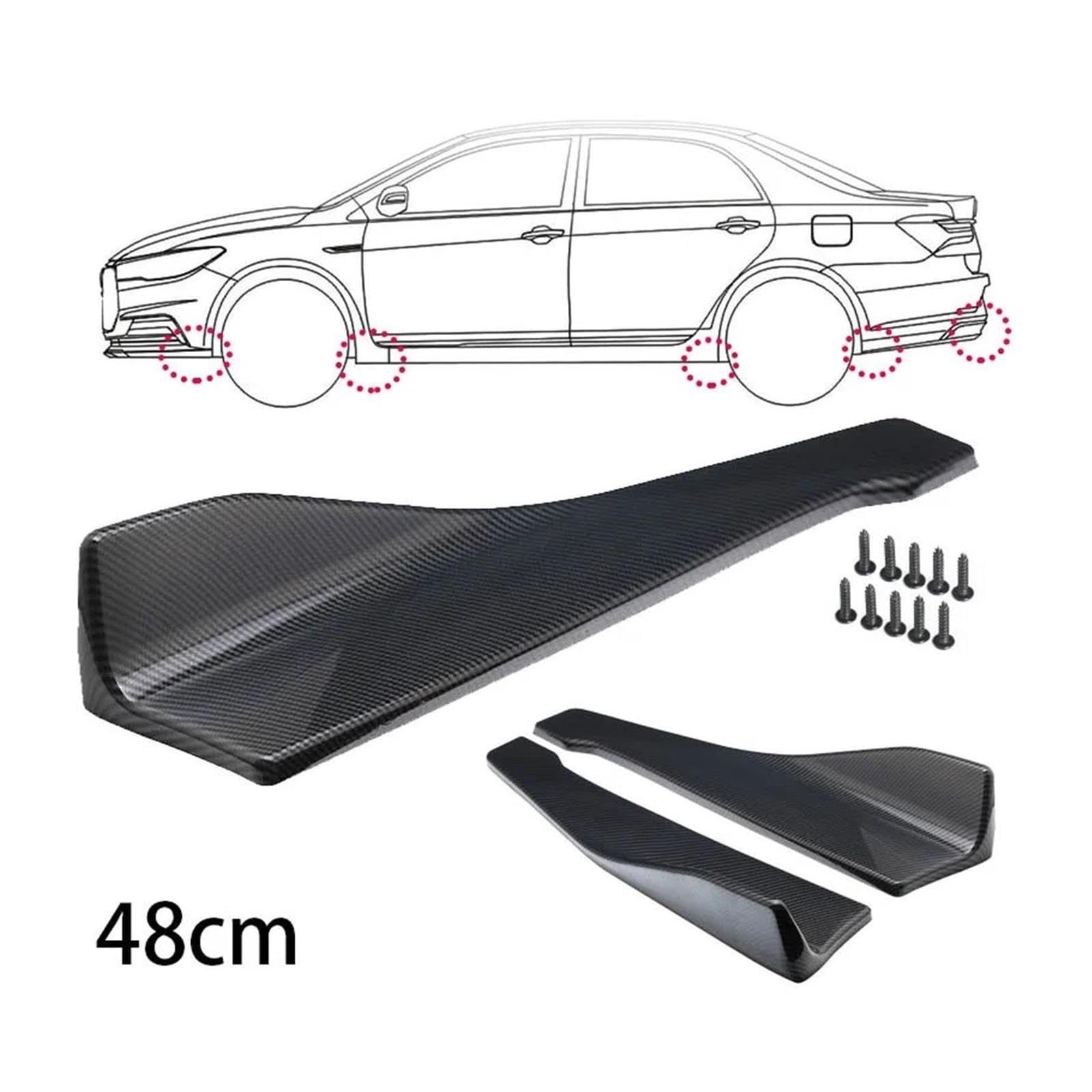 1 Paire Protection lèvre Pare-Chocs arrière Cache Bas de Caisse 48cm