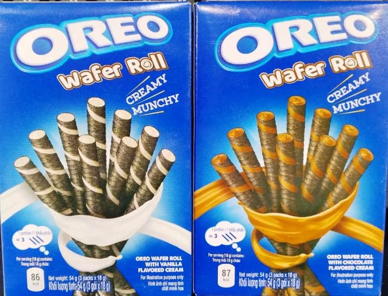Oreo Wafer Roll Creamy Munchy Combo Flavours Vanilla Flavoured & Chocolate Flavoured (2 X 54g), 108g (B0BZZ8SKY5) Amazon Price History, Amazon Price Tracker