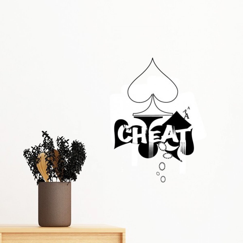 Sticker mural cartes de jeu pour ambiance casino de salon ou chambre