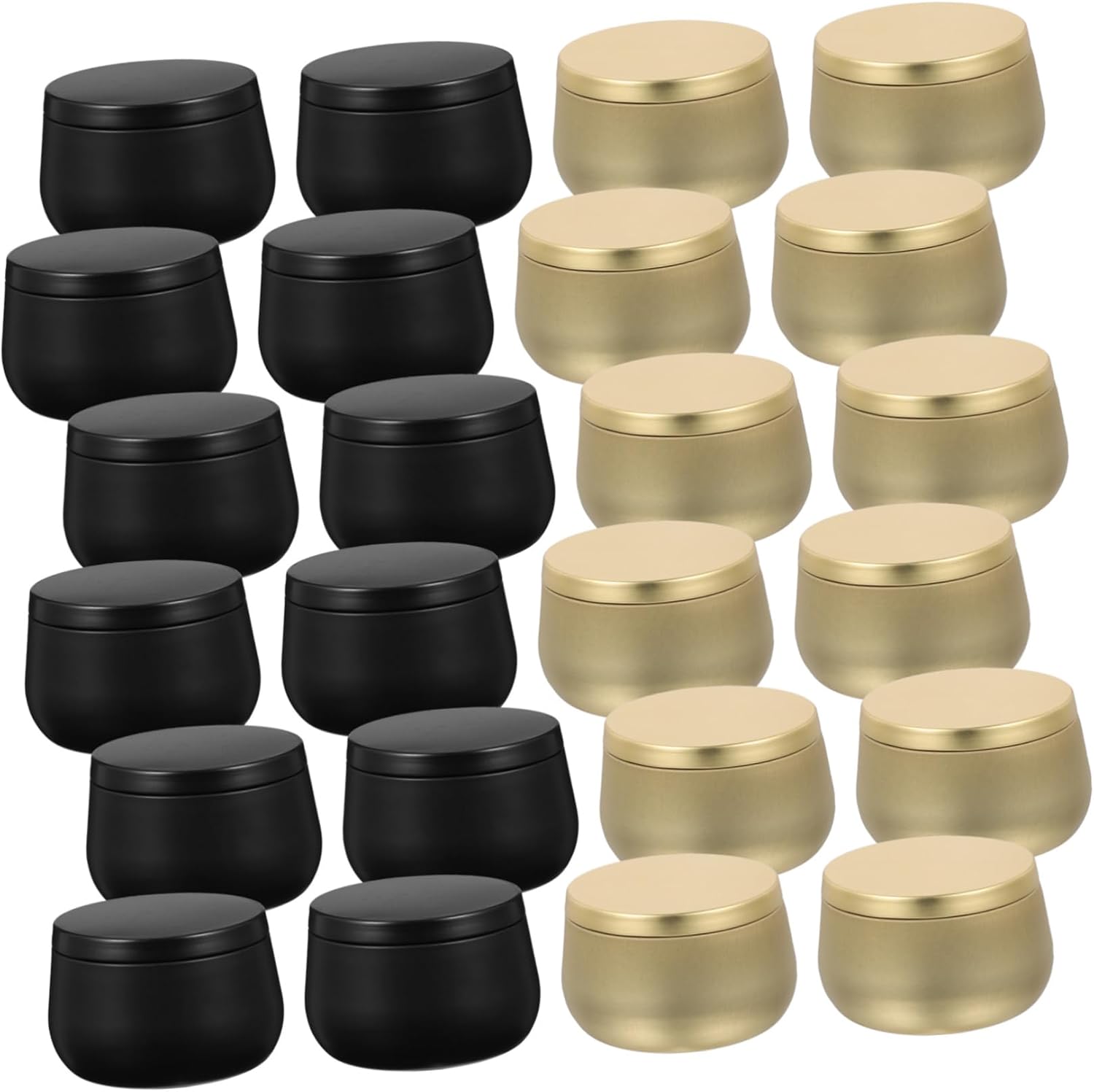 Gadpiparty DIY Candle Making Jars Pack Empty Glass Candle Holder with Gold Lid