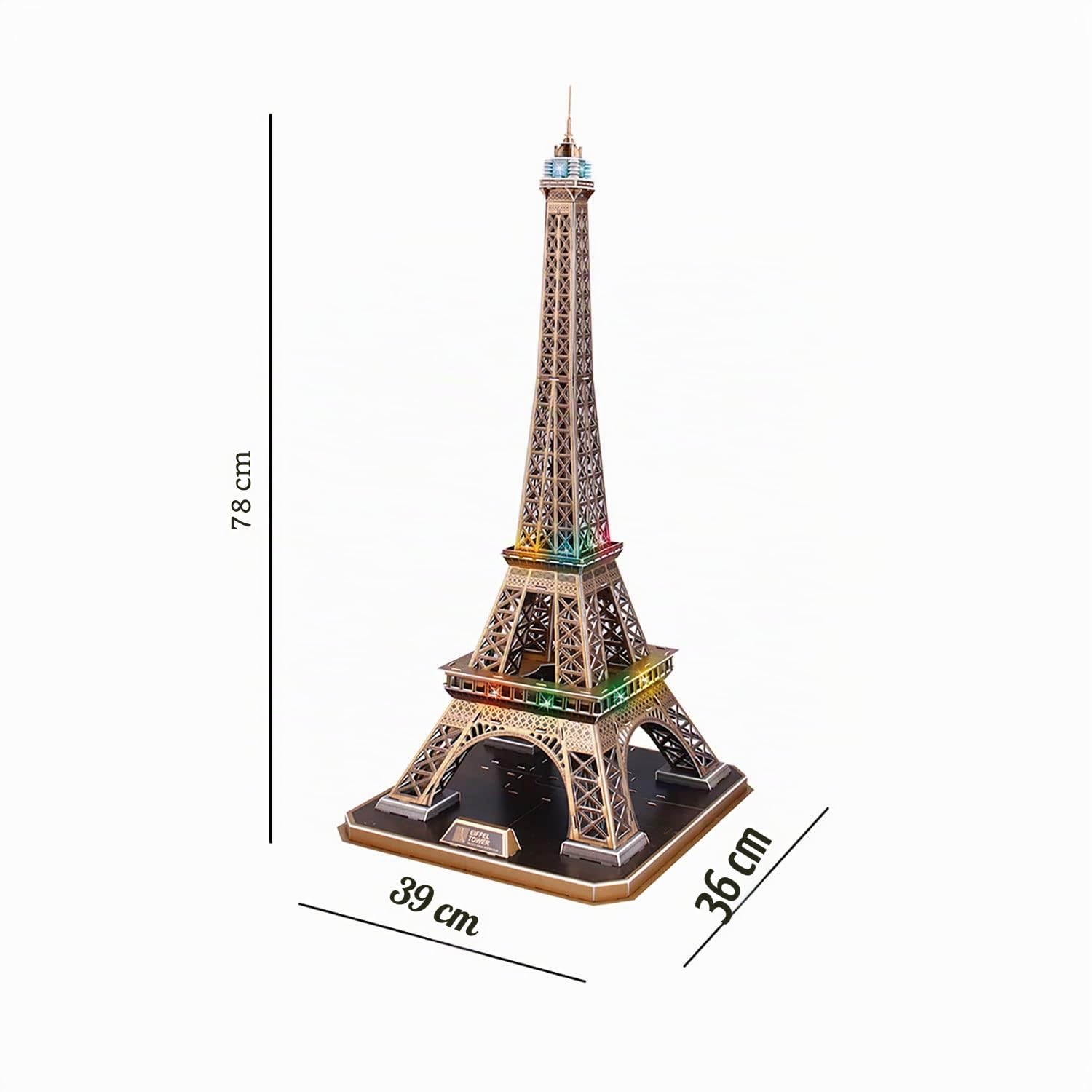 Puzzle 3D - Torre Eiffel LED 84 Pièces | Maquette A Construire | Puzzle 3D Adulte Et Enfant | Maquette Jouet Enfant | Construction Adulte | Puzzles 3D | Cadeau Fille 8 Ans