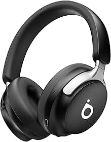 Basike Fone de Ouvido Bluetooth 5.4, Headphone Bluetooth com Cancelamento de Ruído Ativo ANC, Chamadas de Voz, Áudio de Alta Fidelidade, 40 Horas de Bateria – Preto
