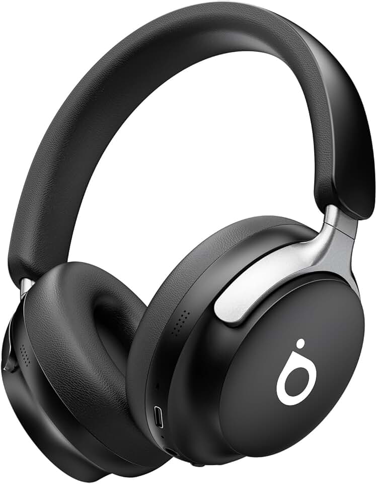 Basike Fone de Ouvido Bluetooth 5.4, Headphone Bluetooth com Cancelamento de Ruído Ativo ANC, Chamadas de Voz, Áudio de Alta Fidelidade, 40 Horas de Bateria – Preto