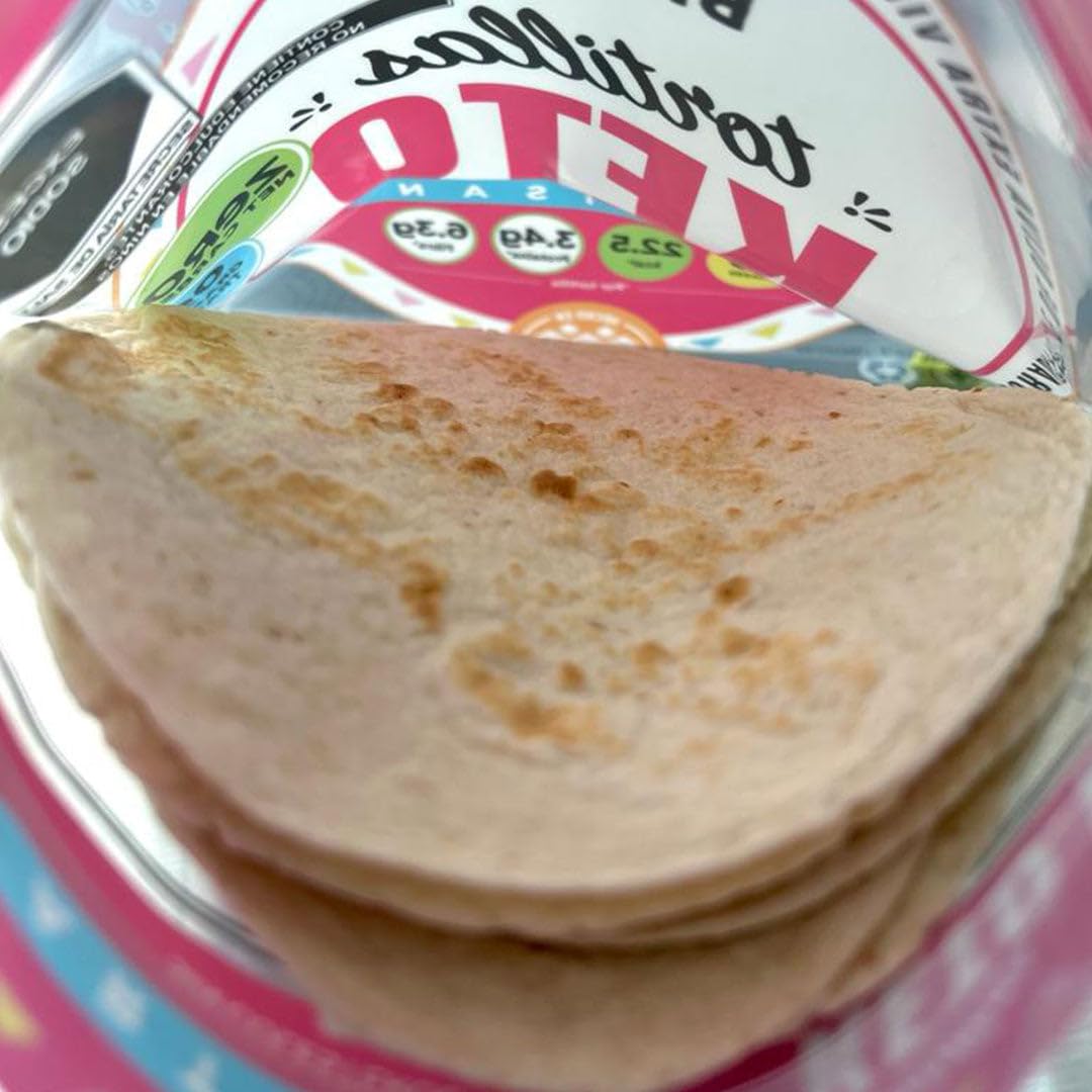 Hack The Bread® Keto Tortillas Certified, Zero Carb, Sugar Free - 25 Calories, 4g Protein, 7g Fiber per Tortilla - 5 Pack