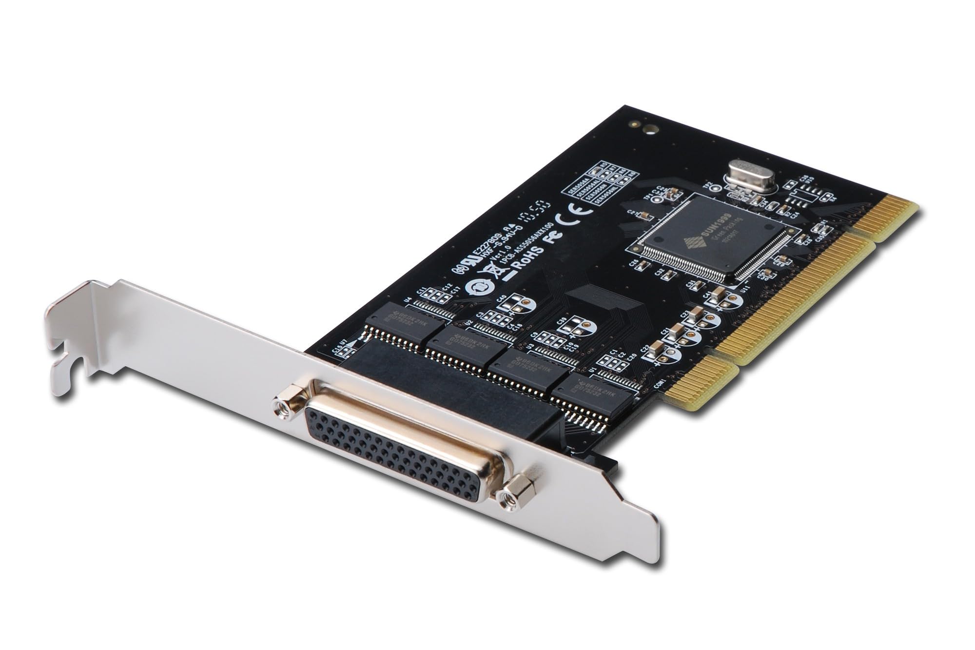 Digitus DS-33002-1 - Tarjeta de puerto serie (PCI, 4 x DSub 9-pin), negro y naranja