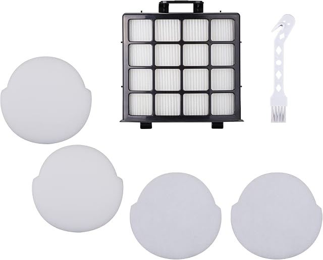 Filter Set for Shark NZ850UK/ NZ850UKT/ AZ912UK/ AZ912UKT Upright Vacuum Cleaner, Lift Away Replacement Sponge Filter & HEPA Filter Accessories ( 1 HEPA Filters 2 Pairs Sponge Filter 1 Cleaning tool)