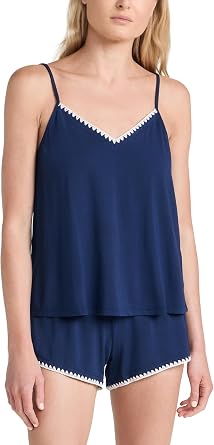 Eberjey Womens Frida Whip Stitch Shorts PJ Set