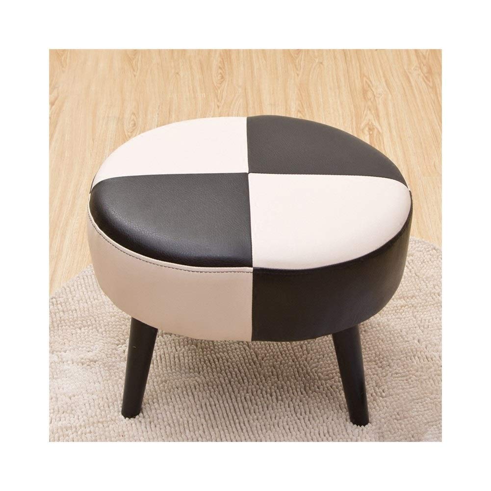 Chaise tabouret pouf gzz pour salon moderne un repose-pieds en lin confortable et rond
