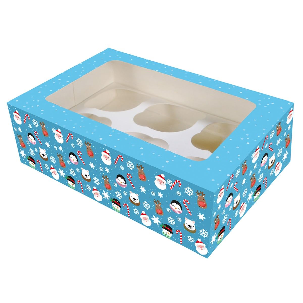 Christmas Cupcake Boxes - Twin Pack -2 Christmas Cupcake Boxes - Twin Pack -2