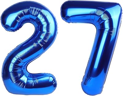 Globo Número 27 Azul Marino de 40 Pulgadas