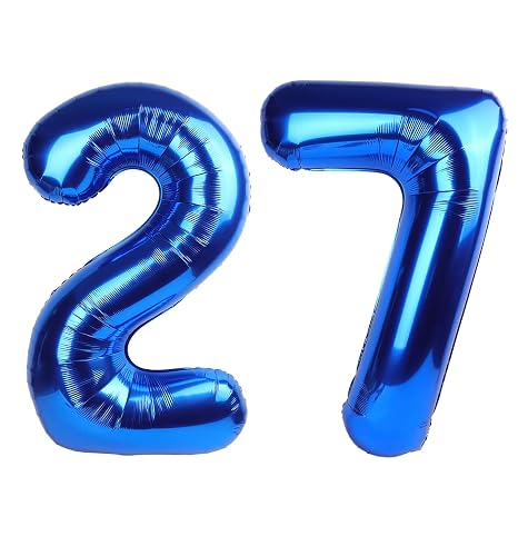 Number Balloons 40 Inch Dark Blue Number 27 for 27