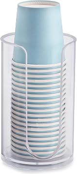 Bathroom Cup Dispenser, 3oz-5oz Small Disposable Paper Cups Holder Clear