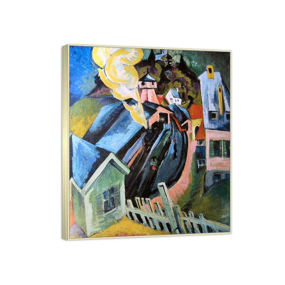 Tableau Kirchner pour mur vide salon impression toile abstraite avec cadre