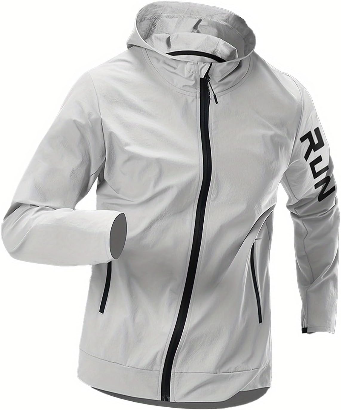 INVACHI Mens Windbreaker Lightweight Hooded Weather Resistant Breathable Windbreaker for Hiking & Running