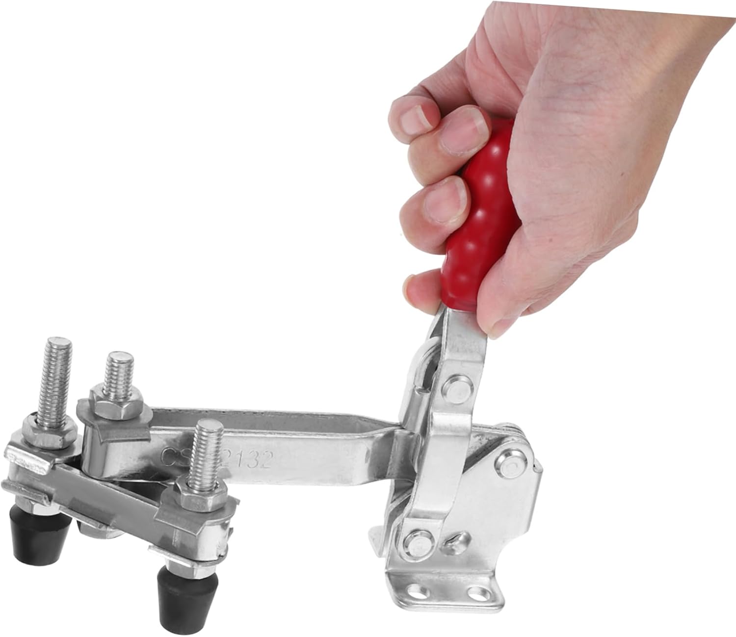 2pcs Vertical Toggle Clamp High Clamping Force Hardware for Woodworking and Welding Tasks Quick Release Mechanism for Efficient Projects