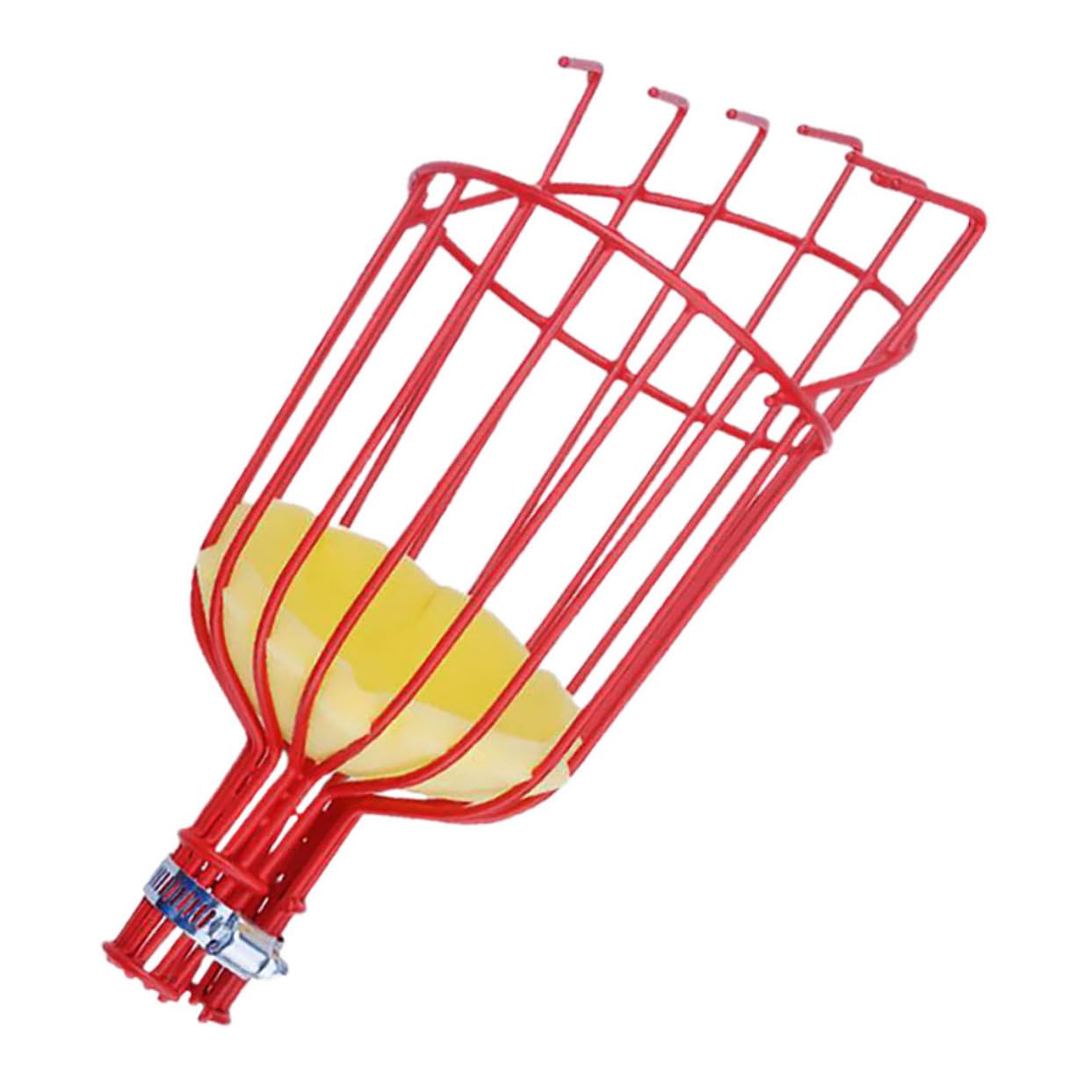 Toddmomy Portable Fruit Picker Basket Stainless Steel Fruit Picker for Apples Oranges and More