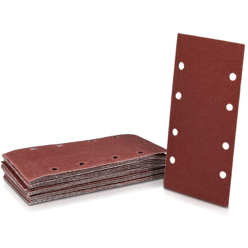 10 PZ 93x185mm Carta Vetrata Quadrata Grana Floccaggio Carta Vetrata Disco a Forma Speciale Pietra Abrasiva Smerigliatrice di Vetro Per Strumenti di Lucidatura del Legno, grana 60